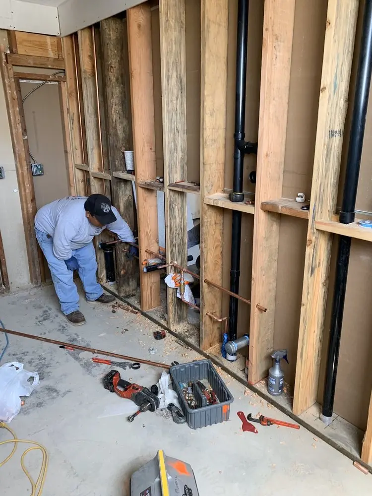 Commercial rough-in plumbing for Gas Line Repair in Etra